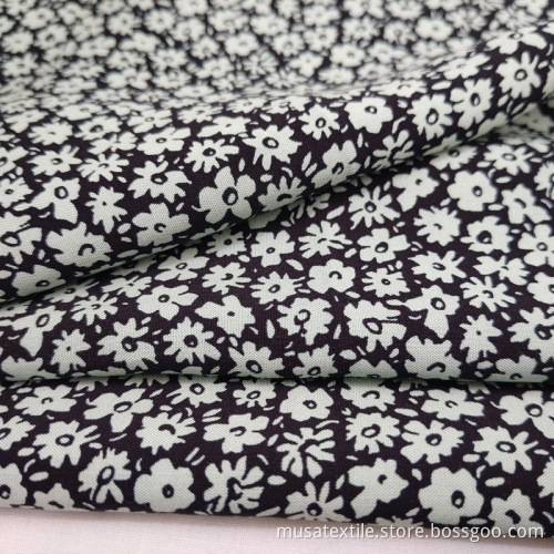 Custom Design Floral Low Moq Polyester Rayon Fabric